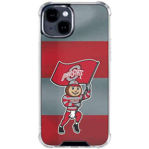 Ohio State University OSU Buckeyes Flag iPhone 15 Clear Case