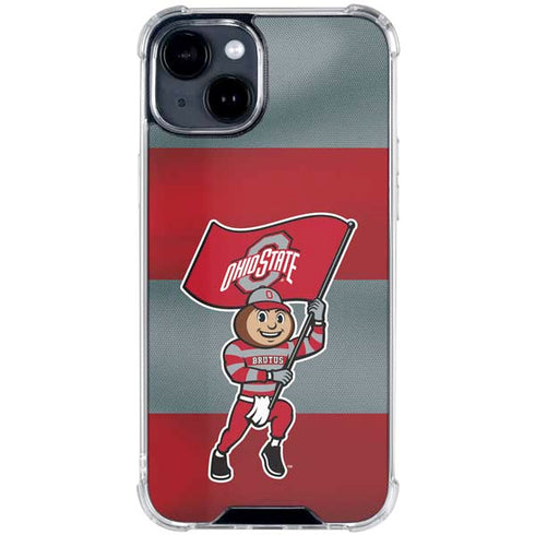 Ohio State University OSU Buckeyes Flag iPhone 15 Plus Clear Case