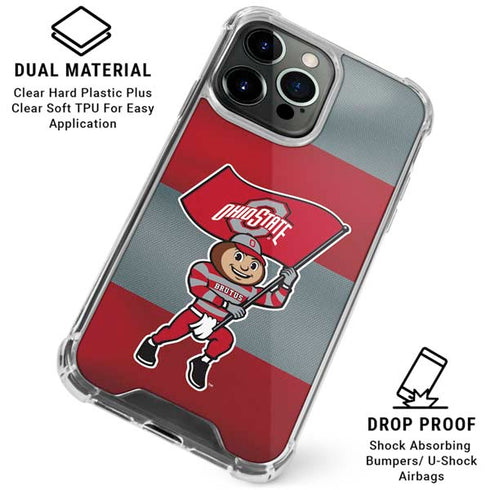 Ohio State University OSU Buckeyes Flag iPhone 15 Pro Clear Case