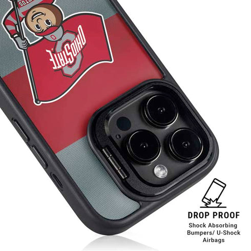 Ohio State University OSU Buckeyes Flag iPhone 15 Pro Kickstand Case