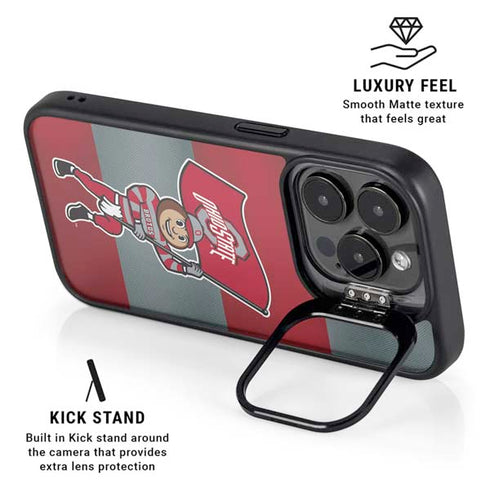 Ohio State University OSU Buckeyes Flag iPhone 15 Pro Max Kickstand Case
