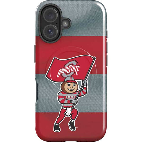Ohio State University OSU Buckeyes Flag iPhone 16 Magsafe Impact Case