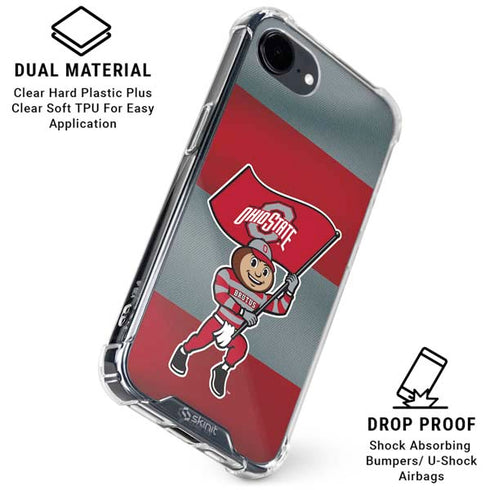 Ohio State University OSU Buckeyes Flag iPhone 16e Clear Case