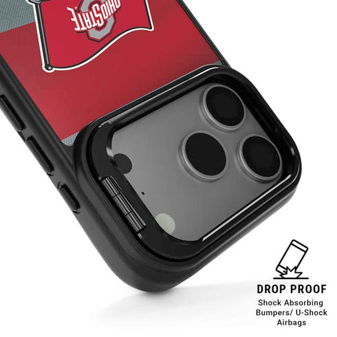 Ohio State University OSU Buckeyes Flag iPhone 17 Pro Kickstand Case