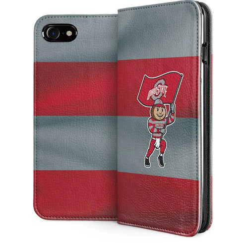 Ohio State University OSU Buckeyes Flag iPhone SE (2nd & 3rd Gen) Folio Case