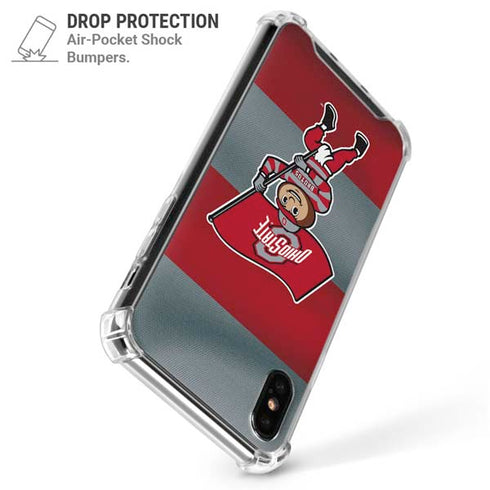 Ohio State University OSU Buckeyes Flag iPhone XS Max Clear Case