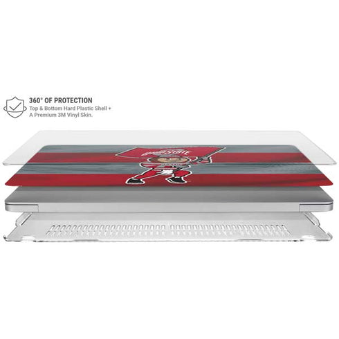 Ohio State University OSU Buckeyes Flag MacBook Air 15in (2023-2025) Case plus Skin