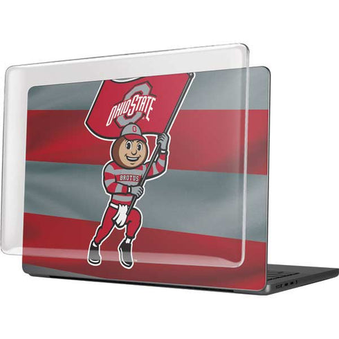 Ohio State University OSU Buckeyes Flag MacBook Pro 14in (2021-24) Case plus Skin
