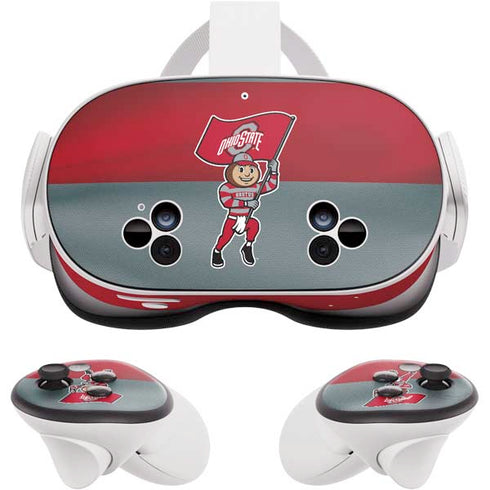 Ohio State University OSU Buckeyes Flag Meta Quest 3S Skin