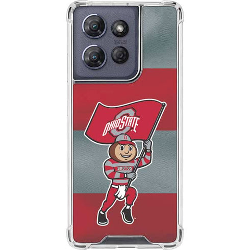 Ohio State University OSU Buckeyes Flag Moto G Play 5G (2025) Clear Case