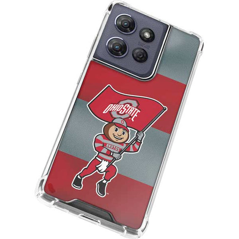 Ohio State University OSU Buckeyes Flag Moto G Play 5G (2025) Clear Case