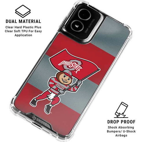 Ohio State University OSU Buckeyes Flag Moto G Power 5G (2024) Clear Case