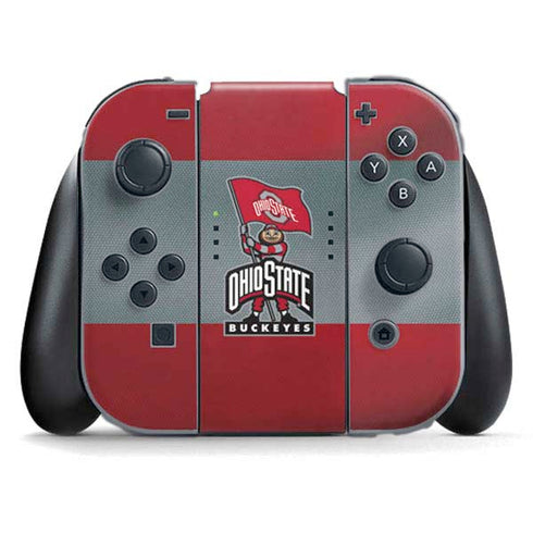 Ohio State University OSU Buckeyes Flag Nintendo Switch (2017-2021) Joy-Con Controller Skin