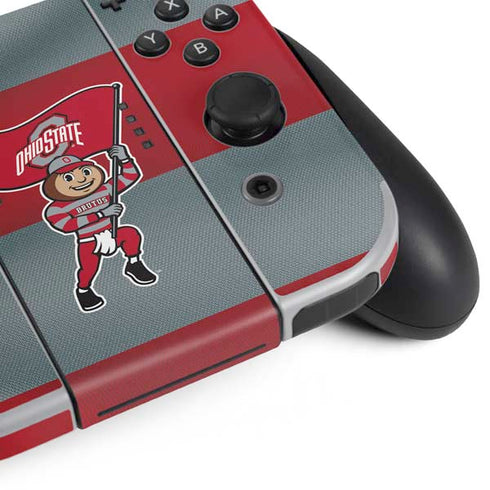 Ohio State University OSU Buckeyes Flag Nintendo Switch OLED (2021) Skin