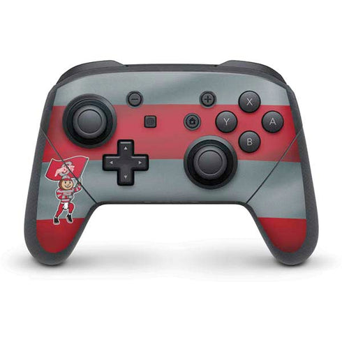 Ohio State University OSU Buckeyes Flag Nintendo Switch Pro Controller Skin