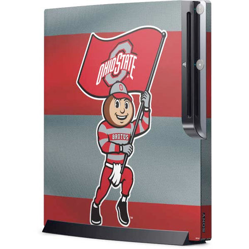 Ohio State University OSU Buckeyes Flag Playstation 3 & PS3 Slim Skin