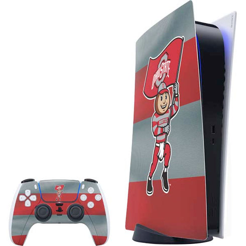 Ohio State University OSU Buckeyes Flag PlayStation PS5 Skins