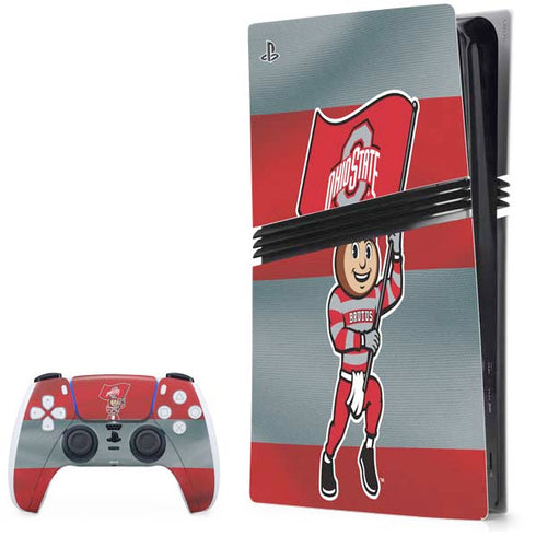 Ohio State University OSU Buckeyes Flag PS5 Pro Bundle Skin