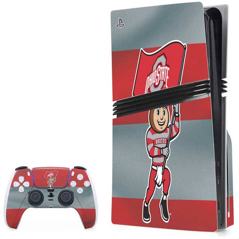 Ohio State University OSU Buckeyes Flag PlayStation PS5 Skins