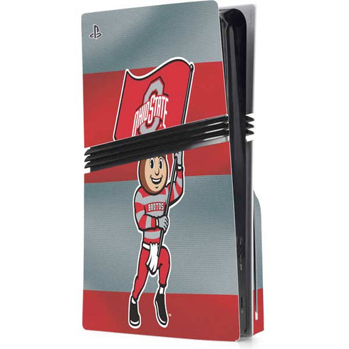 Ohio State University OSU Buckeyes Flag PS5 Pro Disk Console Skin