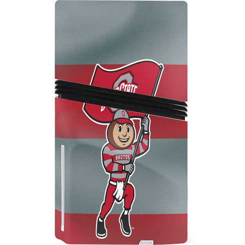 Ohio State University OSU Buckeyes Flag PS5 Pro Disk Console Skin