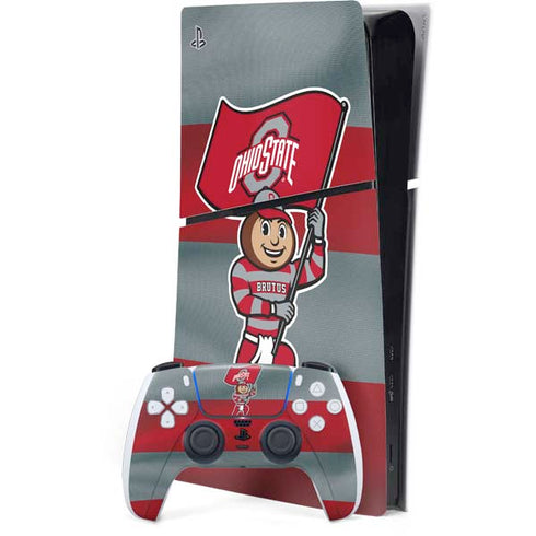 Ohio State University OSU Buckeyes Flag PlayStation PS5 Skins