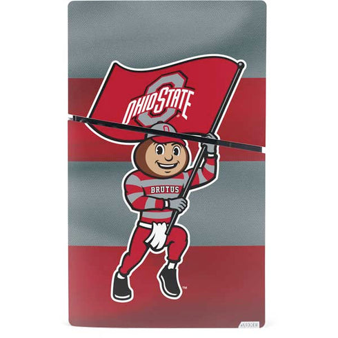 Ohio State University OSU Buckeyes Flag PS5 Slim Digital Edition Bundle Skin