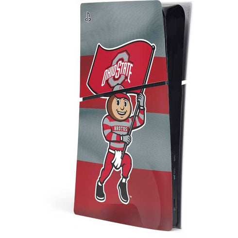 Ohio State University OSU Buckeyes Flag PlayStation PS5 Skins