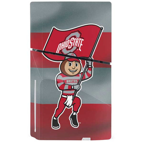 Ohio State University OSU Buckeyes Flag PS5 Slim Disk Console Skin