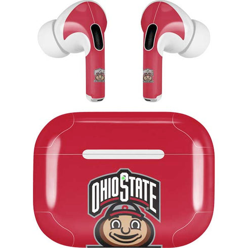 Ohio State University OSUBuckeyes Light Grey AirPods Pro 2nd Gen Skin