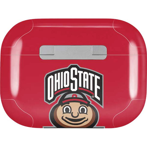 Ohio State University OSUBuckeyes Light Grey AirPods Pro 2nd Gen Skin