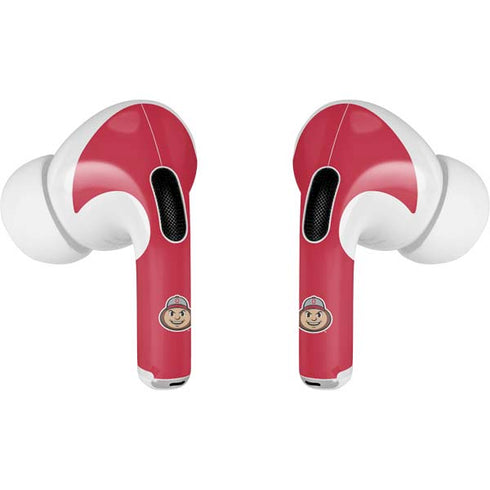 Ohio State University OSUBuckeyes Light Grey Apple AirPods Pro Skin