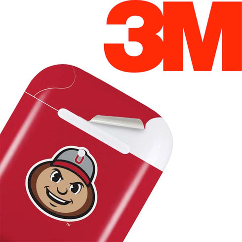 Ohio State University OSUBuckeyes Light Grey Apple AirPods Skin