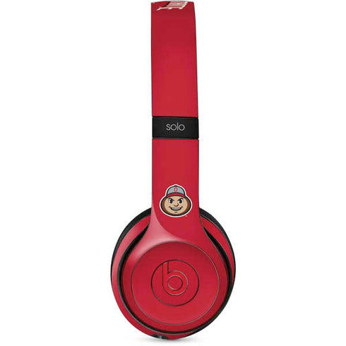 Ohio State University OSUBuckeyes Light Grey Beats Solo 2 Wireless Skin