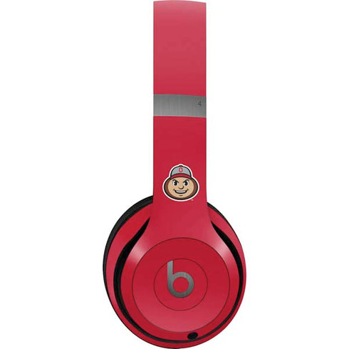 Ohio State University OSUBuckeyes Light Grey Beats Solo 4 Wireless Headphones Skin