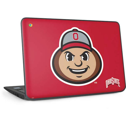 Ohio State University OSUBuckeyes Light Grey HP Chromebook Skin