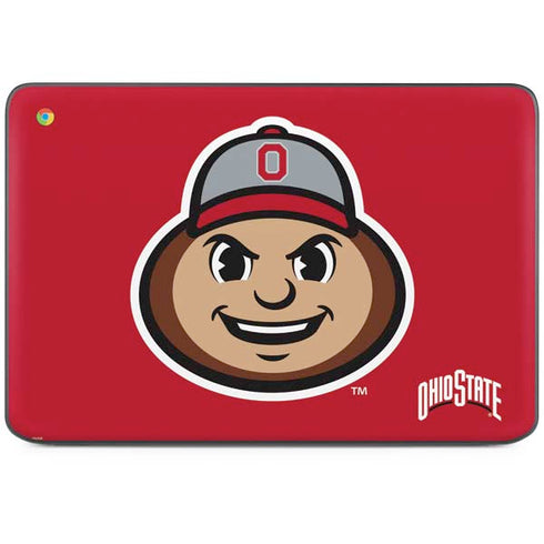 Ohio State University OSUBuckeyes Light Grey HP Chromebook Skin