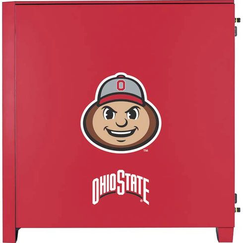 Ohio State University OSUBuckeyes Light Grey Corsair 4000D Tempered Glass Mid-Tower ATX Case Skin