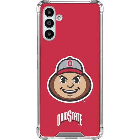 Ohio State University OSUBuckeyes Light Grey Galaxy A13 5G Clear Case