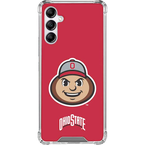 Ohio State University OSUBuckeyes Light Grey Galaxy A14 5G Clear Case