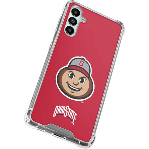 Ohio State University OSUBuckeyes Light Grey Galaxy A14 5G Clear Case