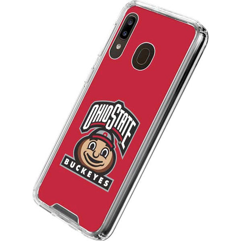 Ohio State University OSUBuckeyes Light Grey Galaxy A30 Clear Case