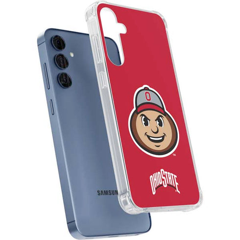 Ohio State University OSUBuckeyes Light Grey Galaxy A35 5G Clear Case