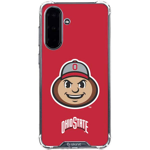 Ohio State University OSUBuckeyes Light Grey Galaxy A36 5G Clear Case