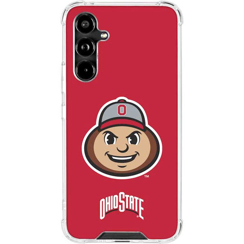 Ohio State University OSUBuckeyes Light Grey Galaxy A54 5G Clear Case