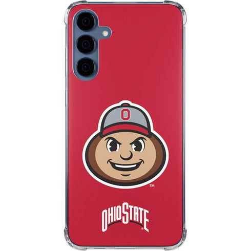 Ohio State University OSUBuckeyes Light Grey Galaxy A55 5G Clear Case