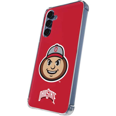 Ohio State University OSUBuckeyes Light Grey Galaxy A55 5G Clear Case