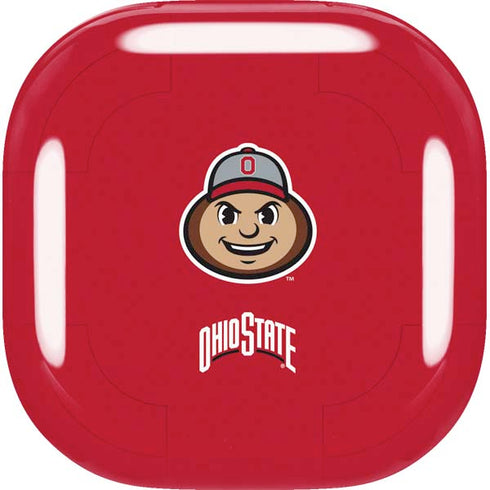 Ohio State University OSUBuckeyes Light Grey Galaxy Buds Live Skin