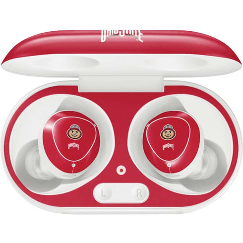 Ohio State University OSUBuckeyes Light Grey Galaxy Buds Plus Skin