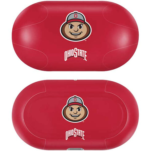 Ohio State University OSUBuckeyes Light Grey Galaxy Buds Plus Skin